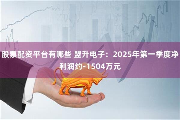 股票配资平台有哪些 盟升电子：2025年第一季度净利润约-1504万元